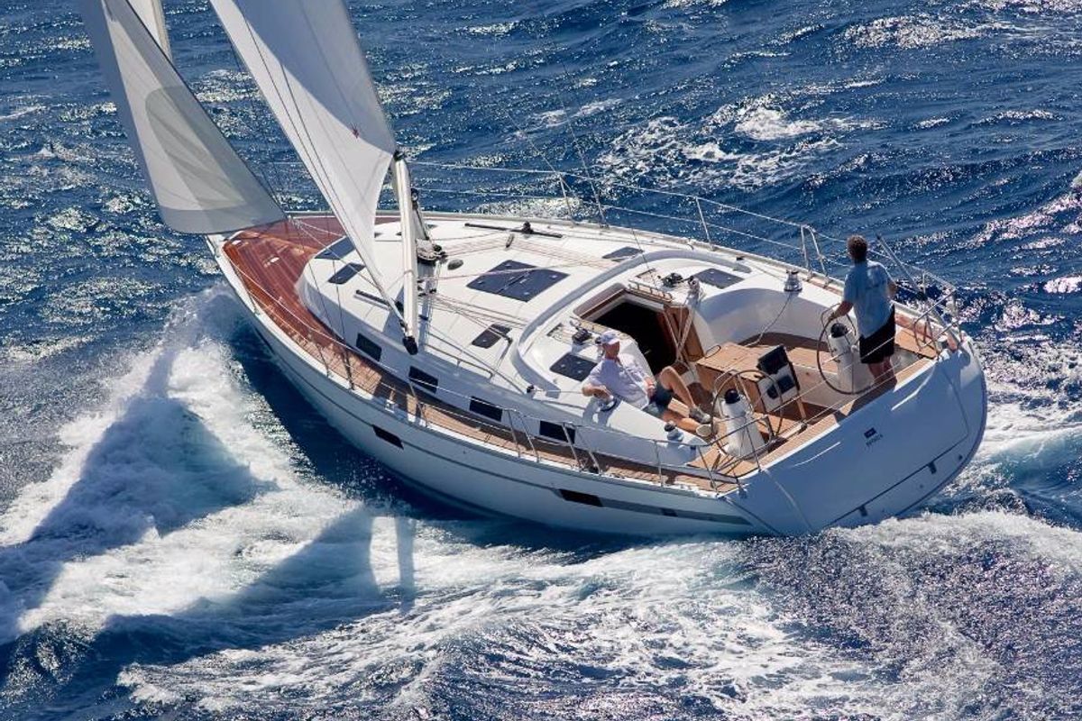 Exterior view of Star Fabian, a Bavaria 40 Cruiser sailboat at Primošten, Croatia