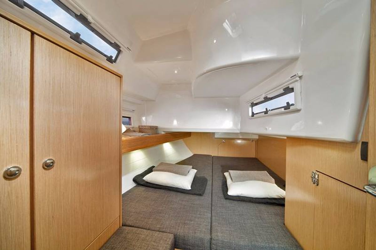 Cabin on Star Fabian, a Bavaria 40 Cruiser sailboat at Primošten, Croatia