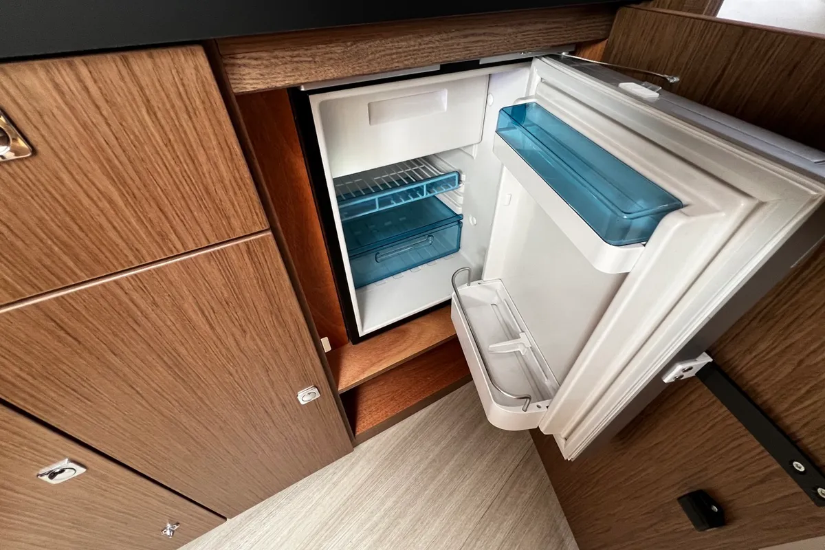Galley of Denver, a Bavaria S29+ motorboat at Grad Biograd na Moru, Croatia
