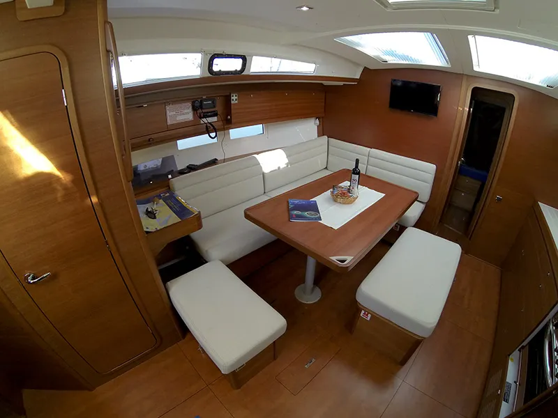 Salon of Alba 1, a Dufour 460 GL sailboat at Grad Šibenik, Croatia