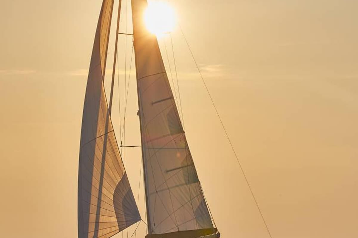 Exterior view of Milla, a Jeanneau Sun Odyssey 410 sailboat at Pirovac, Croatia