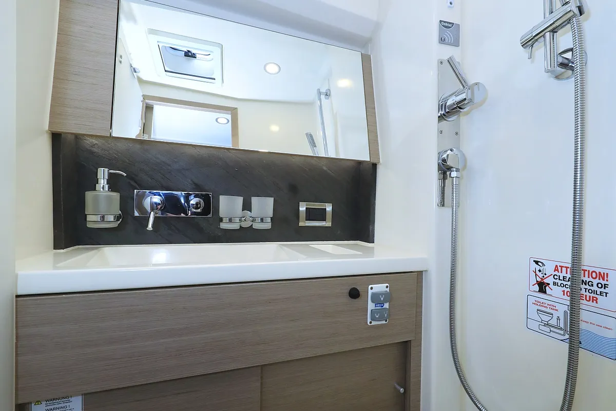 Head on Licence To Chill, a Hanse Yachts Hanse 508 sailboat at Grad Kaštela, Croatia