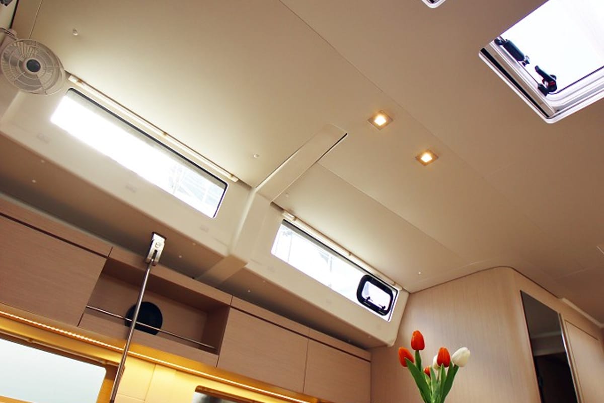Salon of Liberty, a Beneteau Oceanis 46.1 sailboat at Općina Rogoznica, Croatia