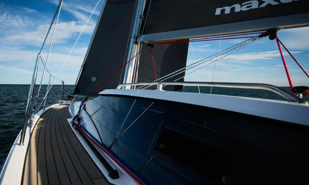 Deck of Gea, a Northman Maxus 35 sailboat at Grad Biograd na Moru, Croatia