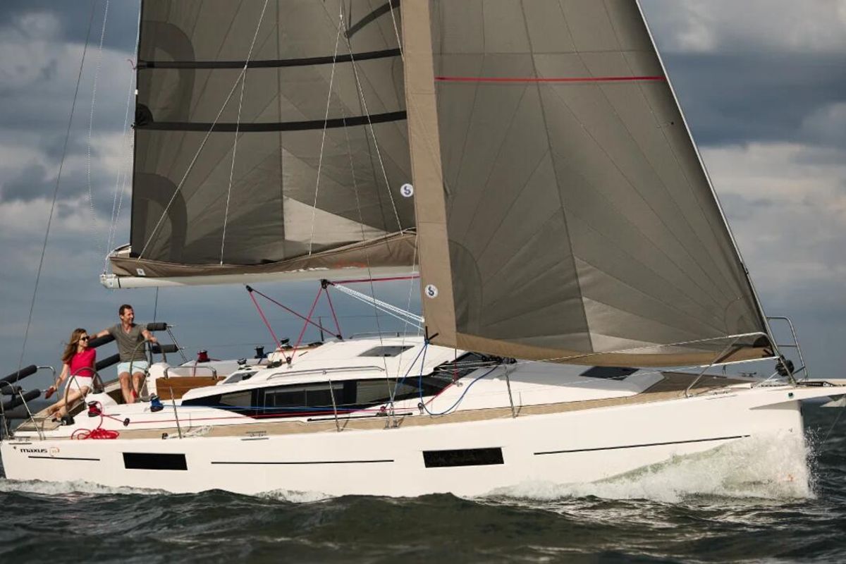 Exterior view of Gea, a Northman Maxus 35 sailboat at Grad Biograd na Moru, Croatia