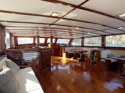 Salon of Sarayli I, a Gulet Gulet gulet at Marmaris, Turkey