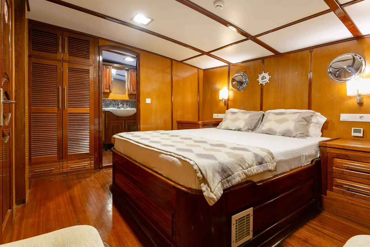 Cabin on Sarayli I, a Gulet Gulet gulet at Marmaris, Turkey