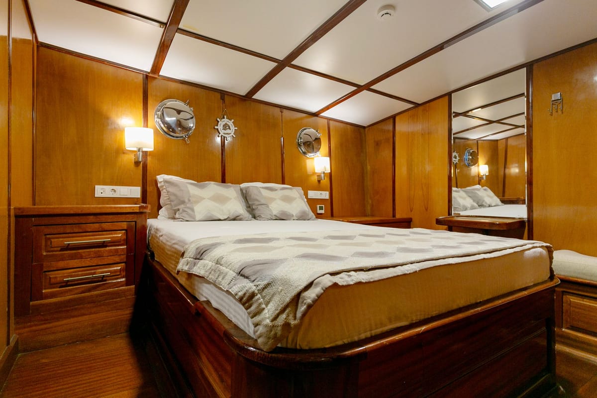 Cabin on Sarayli I, a Gulet Gulet gulet at Marmaris, Turkey