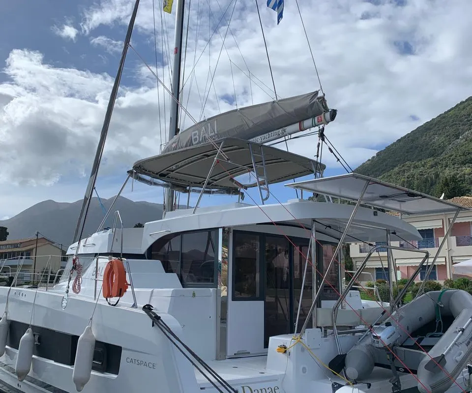 Exterior view of Danae, a Bali Catspace catamaran at Municipal Unit of Ellomenos, Greece