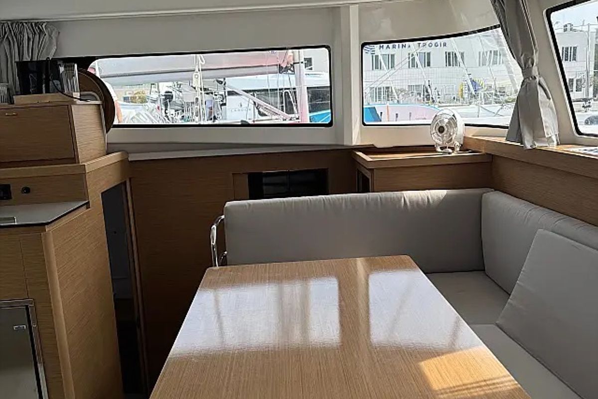 Salon of Spring & Fall, a Excess 11 catamaran at Grad Trogir, Croatia