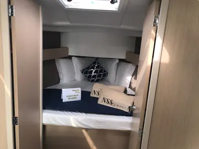 Cabin on Mimosa, a Beneteau Oceanis 30.1 sailboat at Olbia, Italy