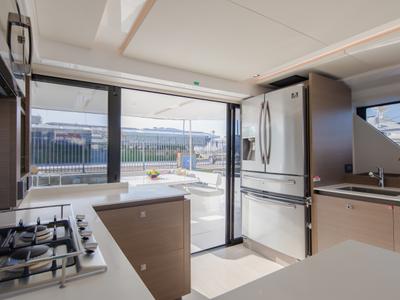 Galley of Moorings 534 PC Club, a Leopard 53 PC catamaran at Road Town, British Virgin Islands