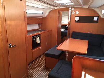 Galley of Cecilia, a Bavaria Cruiser 41 sailboat at Kos, Greece