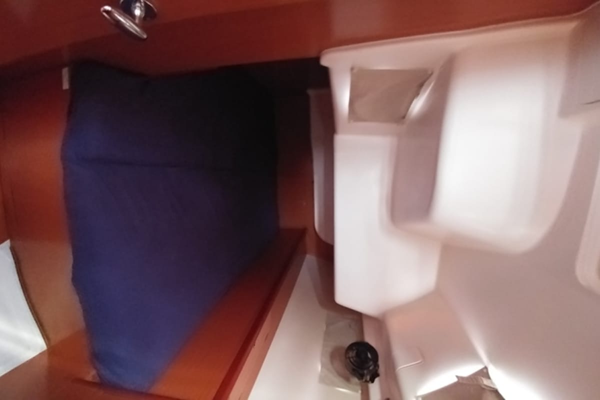 Cabin on Beluga, a Beneteau Oceanis 43 sailboat at Municipal Unit of Elefsina, Greece