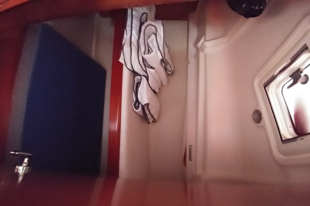 Cabin on Beluga, a Beneteau Oceanis 43 sailboat at Municipal Unit of Elefsina, Greece