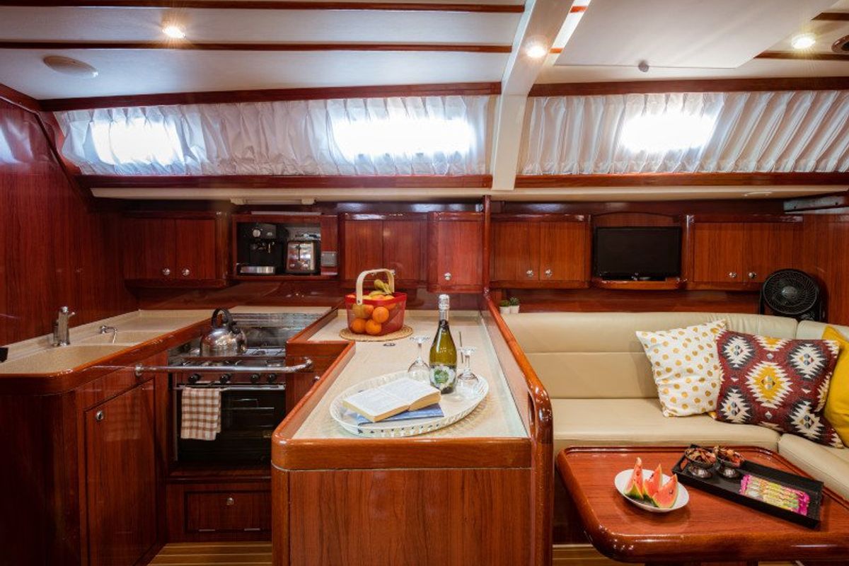 Galley of Christianna VIII, a Ocean Star 60.1 sailboat at Athens, Greece
