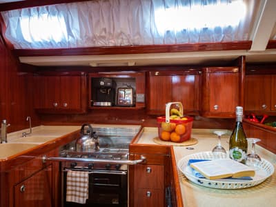 Galley of Christianna VIII, a Ocean Star 60.1 sailboat at Athens, Greece