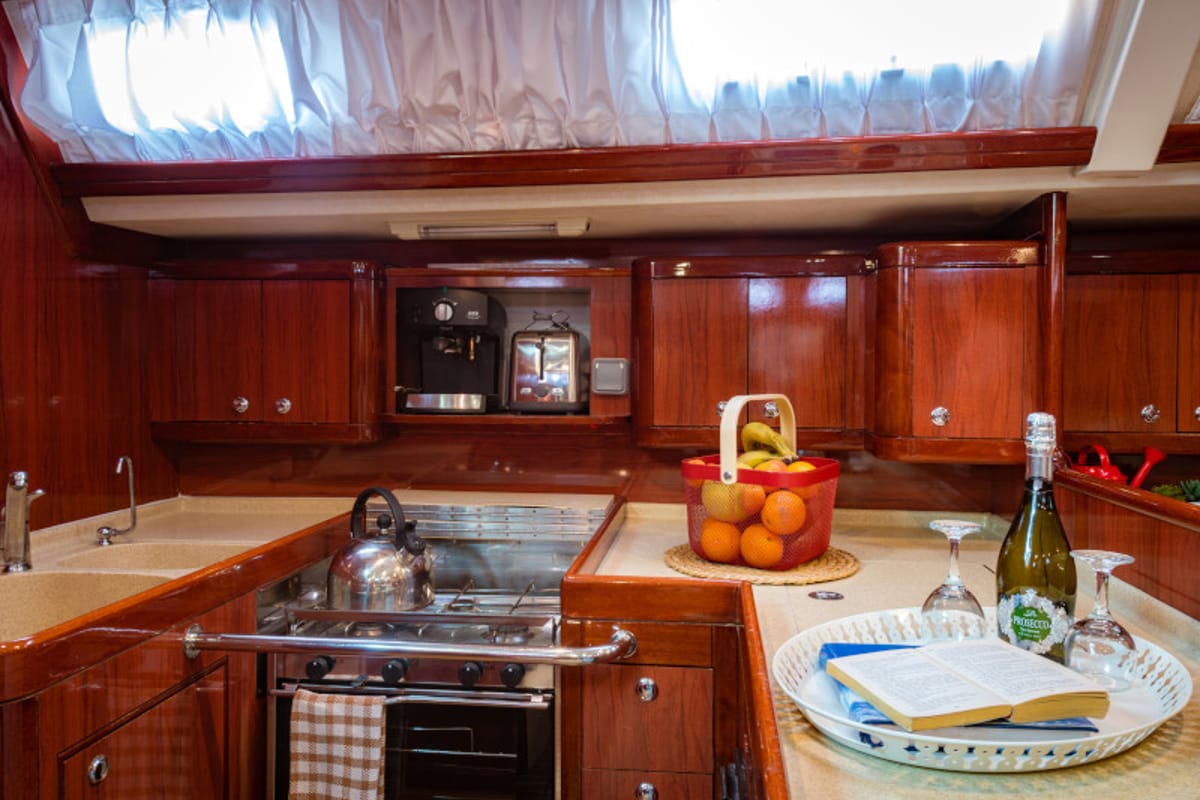 Galley of Christianna VIII, a Ocean Star 60.1 sailboat at Athens, Greece