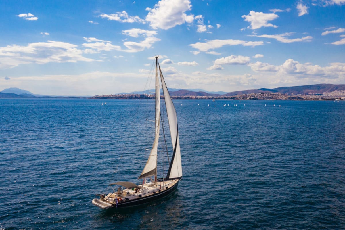 Salon of Christianna VIII, a Ocean Star 60.1 sailboat at Athens, Greece
