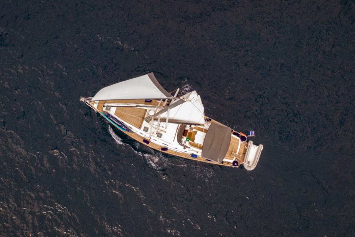 Salon of Christianna VIII, a Ocean Star 60.1 sailboat at Athens, Greece