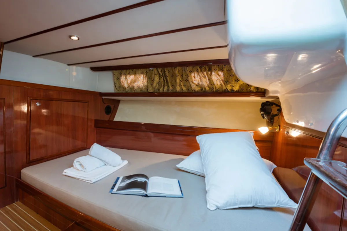 Cabin on Christianna VIII, a Ocean Star 60.1 sailboat at Athens, Greece