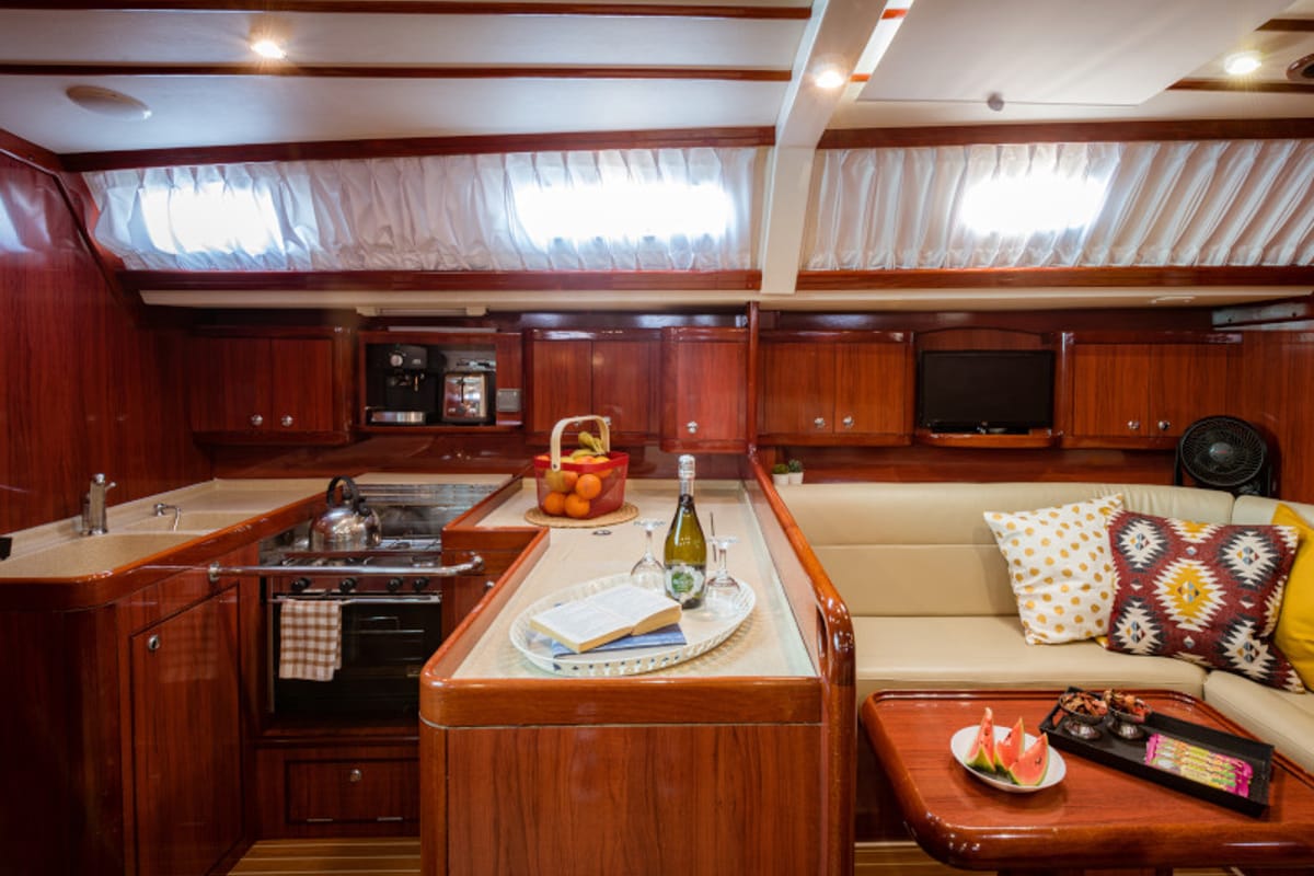 Exterior view of Christianna VIII, a Ocean Star 60.1 sailboat at Athens, Greece