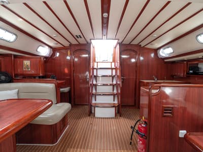 Salon of Christianna VIII, a Ocean Star 60.1 sailboat at Athens, Greece
