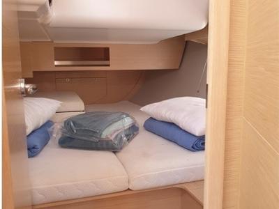 Cabin on Alati, a Dufour 390 Grand Large sailboat at Municipal Unit of Lefkada, Greece