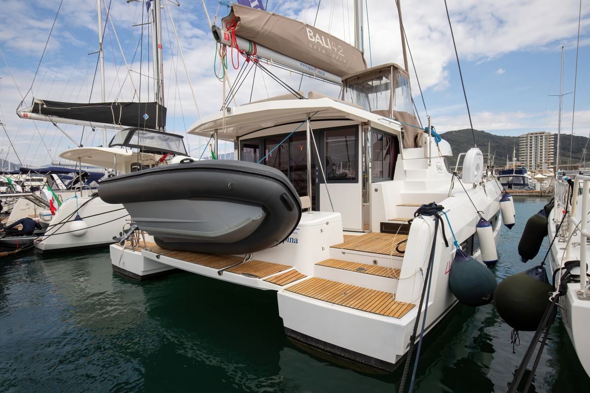 Exterior view of Peppina - Standard Line, a Bali 4.2 catamaran at Salerno, Italy
