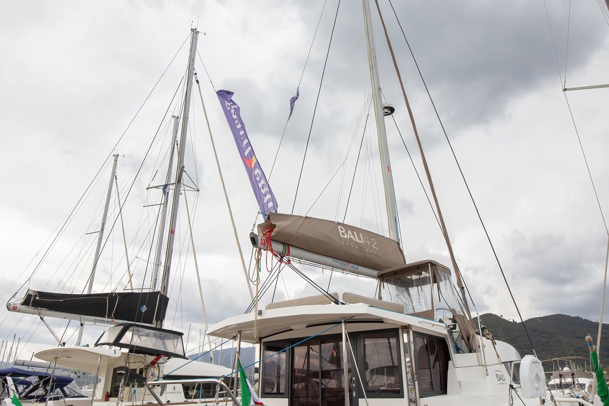 Exterior view of Peppina - Standard Line, a Bali 4.2 catamaran at Salerno, Italy