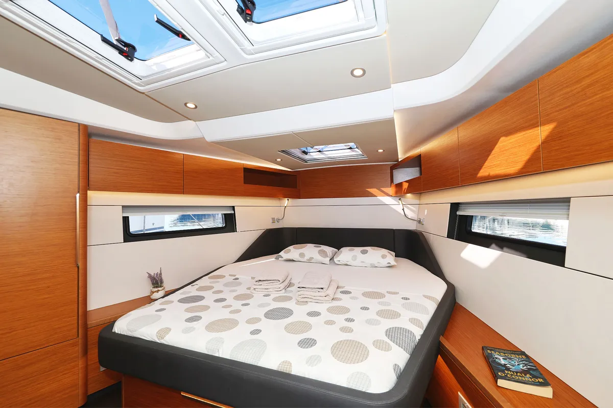 Cabin on Blondie - Ow, a Hanse Yachts Hanse 460 sailboat at Grad Kaštela, Croatia