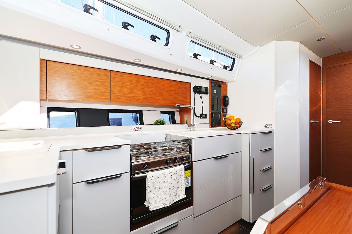 Galley of Blondie - Ow, a Hanse Yachts Hanse 460 sailboat at Grad Kaštela, Croatia