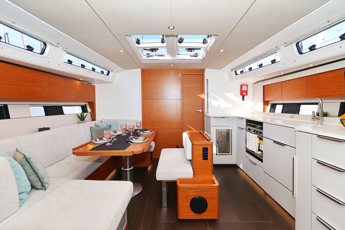 Salon of Blondie - Ow, a Hanse Yachts Hanse 460 sailboat at Grad Kaštela, Croatia