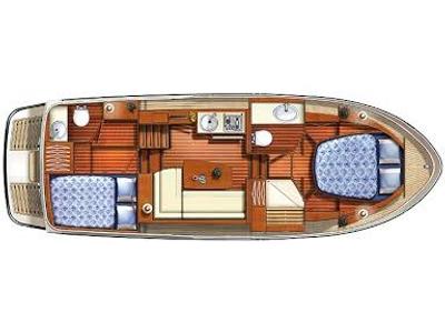 Floor plan of Wedis (Fr2), a Linssen Grand Sturdy 29.9 AC motorboat at Mirow, Germany