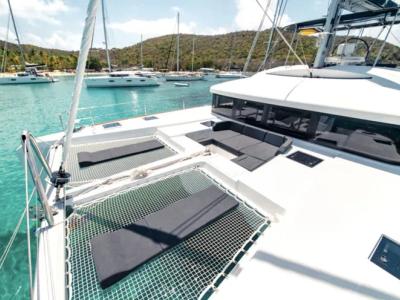 Galley of Queen of Hearts, a Lagoon 52 catamaran at Athens, Greece