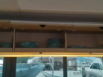 Galley of Venus, a Lagoon 46 catamaran at Eden Island Marina, Seychelles