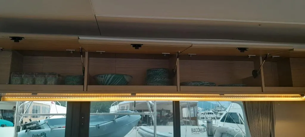 Galley of Venus, a Lagoon 46 catamaran at Eden Island Marina, Seychelles