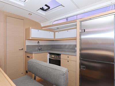 Galley of Polar Flow, a Dufour 470 sailboat at Primošten, Croatia