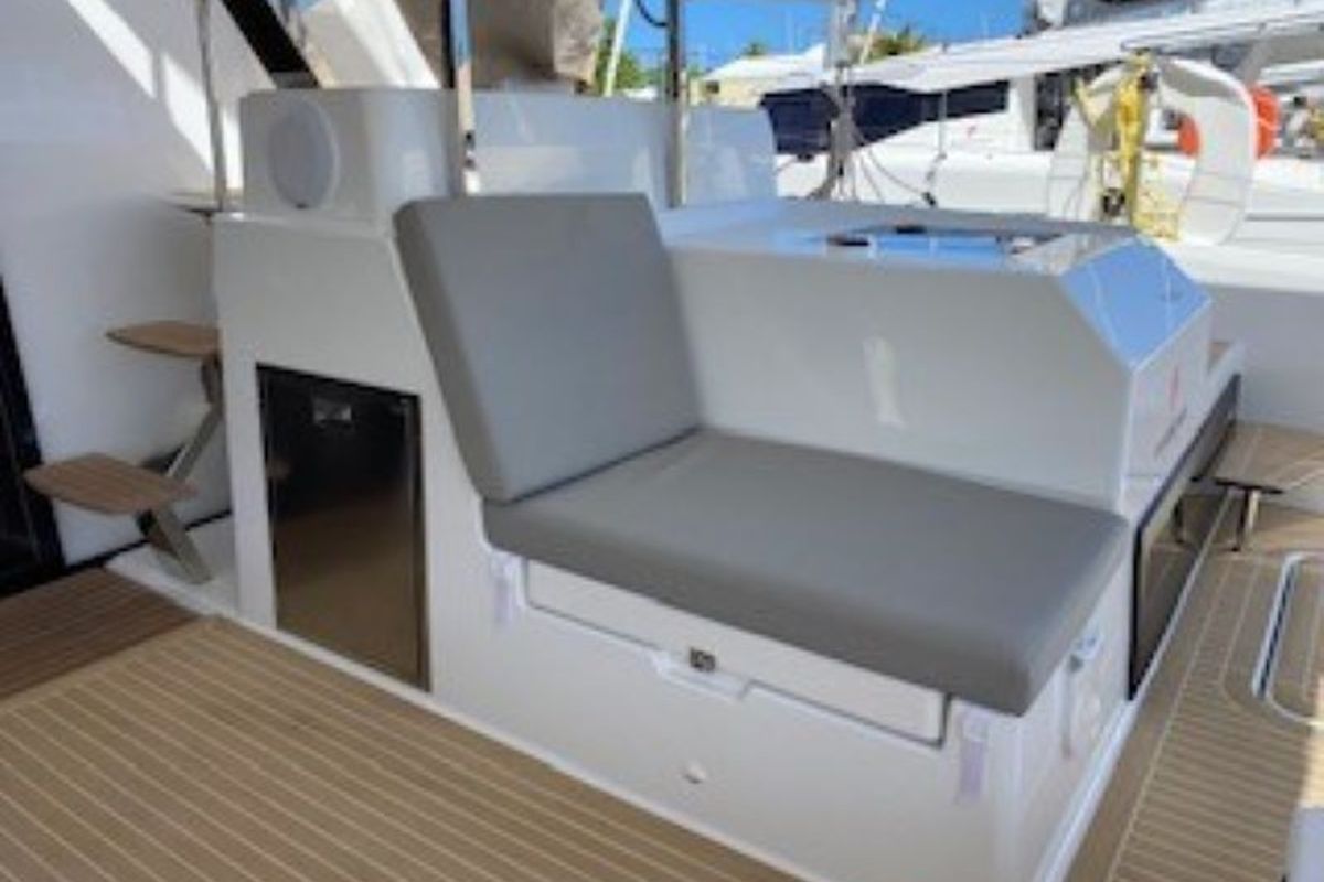 Deck of Ojala, a Fountaine Pajot Tanna 47 catamaran at Charlotte Amalie, United States