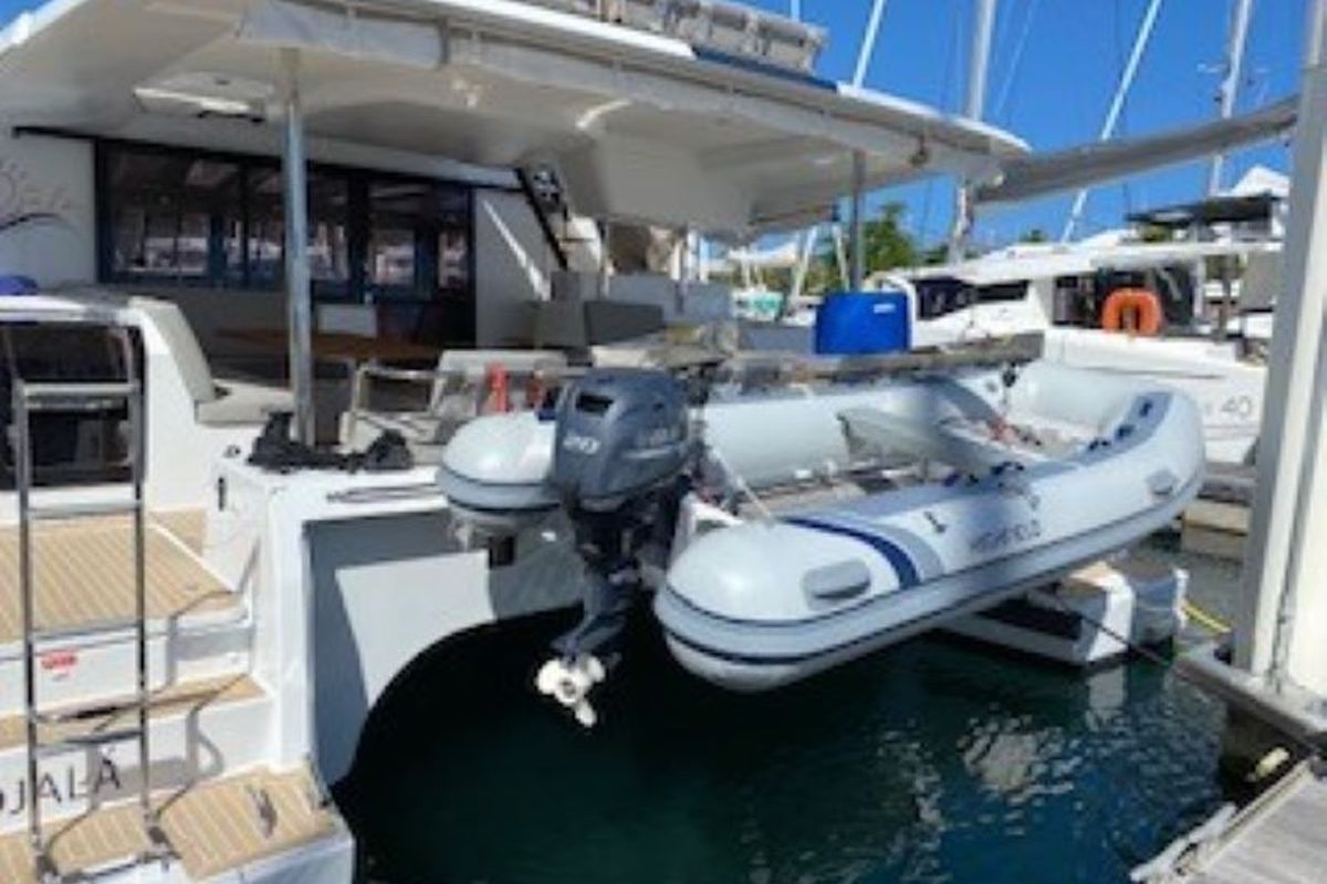 Ojala, a Fountaine Pajot Tanna 47 catamaran at Charlotte Amalie, United States