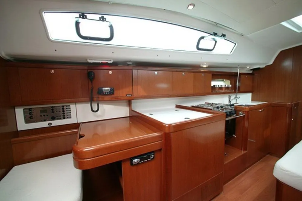 Galley of Arietta, a Beneteau Oceanis 40 sailboat at Volos Municipality, Greece