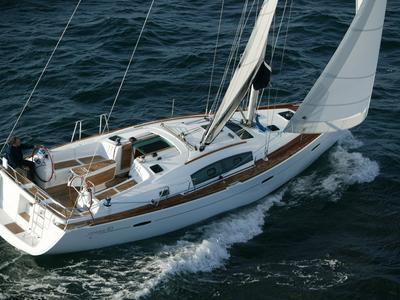 Exterior view of Arietta, a Beneteau Oceanis 40 sailboat at Volos Municipality, Greece