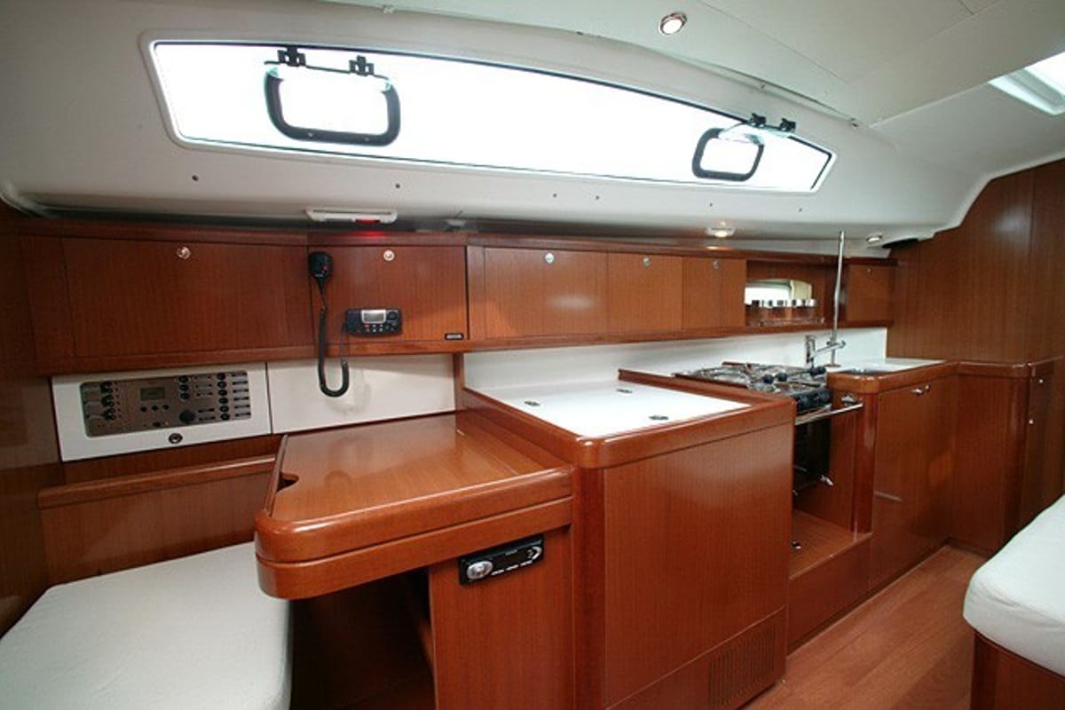 Galley of Arietta, a Beneteau Oceanis 40 sailboat at Volos Municipality, Greece