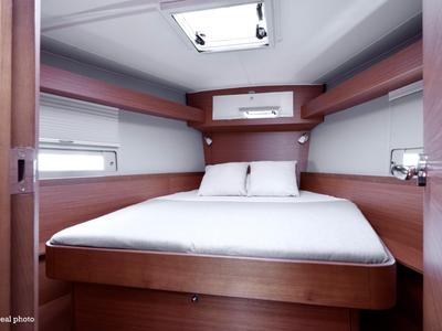Cabin on Noah, a Dufour 430 sailboat at Cannigione, Italy
