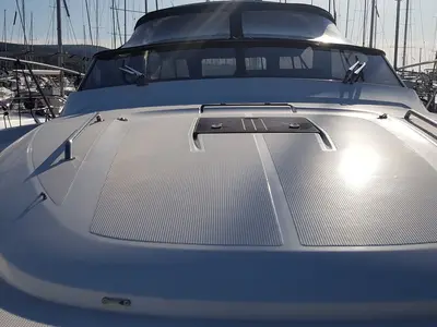 Deck of Rhea, a Bavaria Sport 400 Open yacht at Punat, Croatia