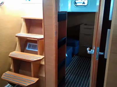 Salon of Rhea, a Bavaria Sport 400 Open yacht at Punat, Croatia