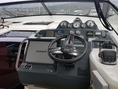 Cockpit of Rhea, a Bavaria Sport 400 Open yacht at Punat, Croatia