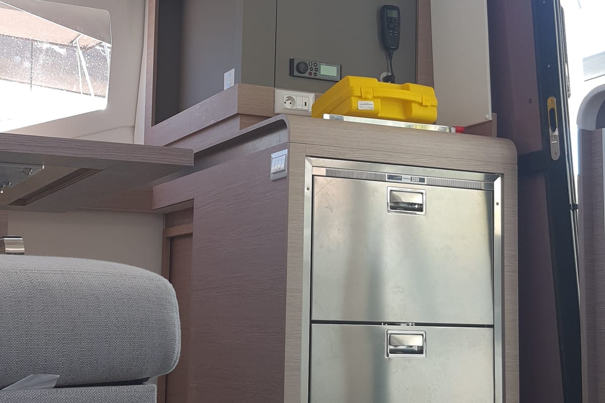 Ares X, a Fountaine Pajot Isla 40 catamaran at Marmaris, Turkey