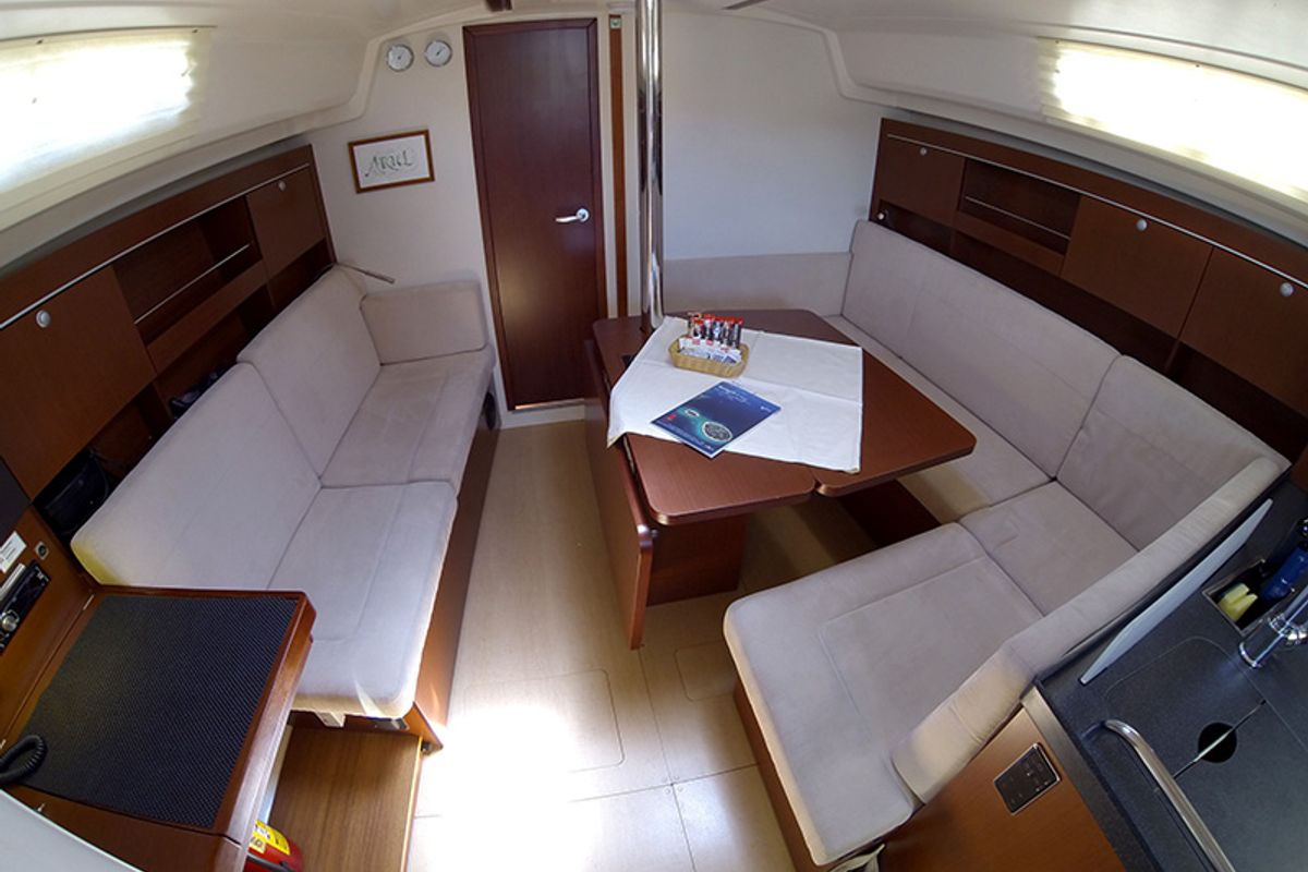 Salon of Ariel, a Hanse Yachts Hanse 385 sailboat at Grad Šibenik, Croatia