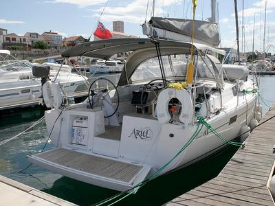 Cockpit of Ariel, a Hanse Yachts Hanse 385 sailboat at Grad Šibenik, Croatia